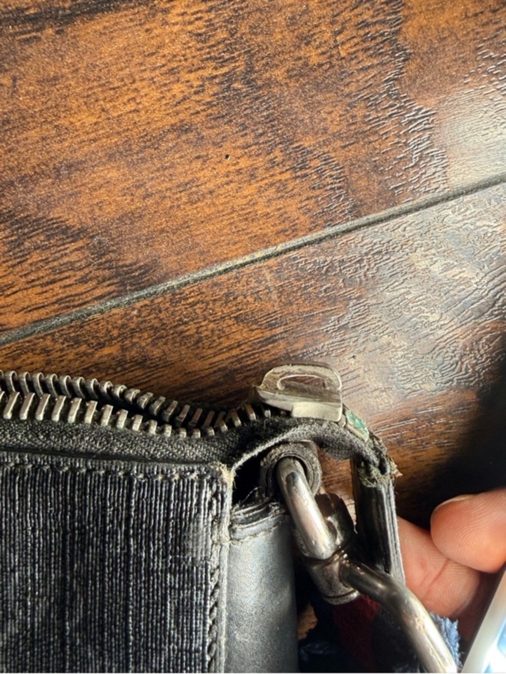 Gucci Black Monogram Messenger Bag with Red/Blue Strap - Picture 7 of 15